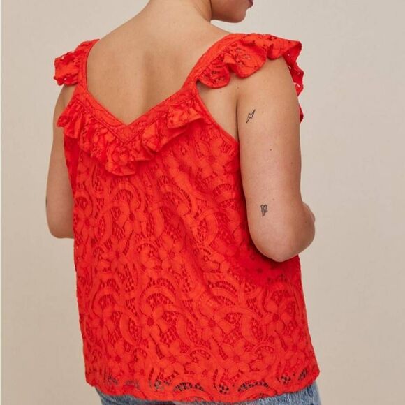 NWT Torrid Plus Size 2X 18-20 Lace Ruffle Cami Blouse Top - Picture 3 of 6